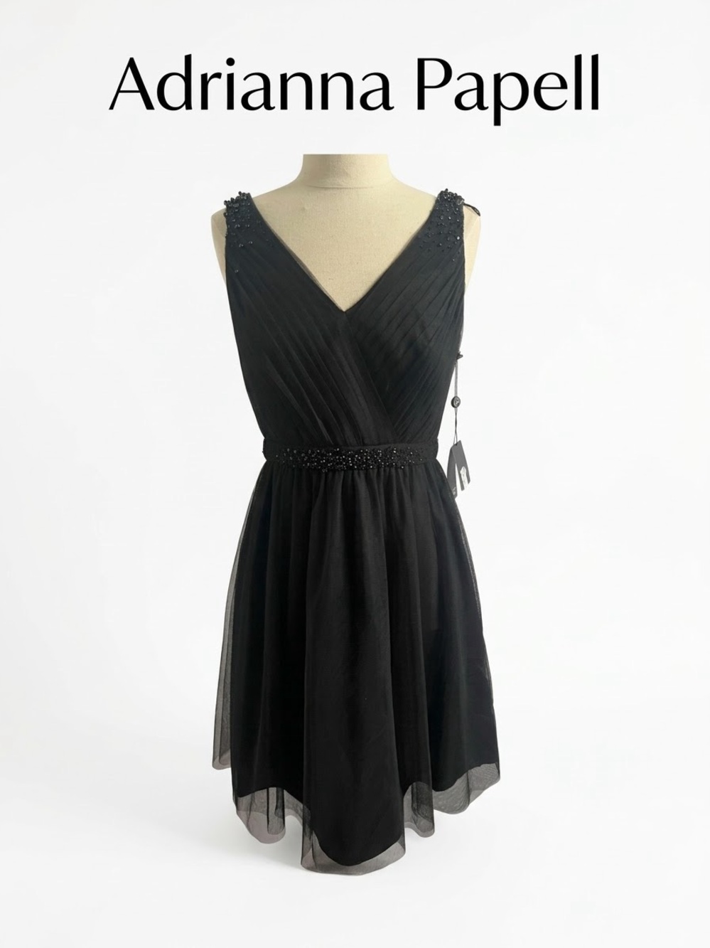 Adrianna Papell black dress Size 4 0291